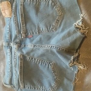 Women's Levi's red tab 550 cutoff shorts